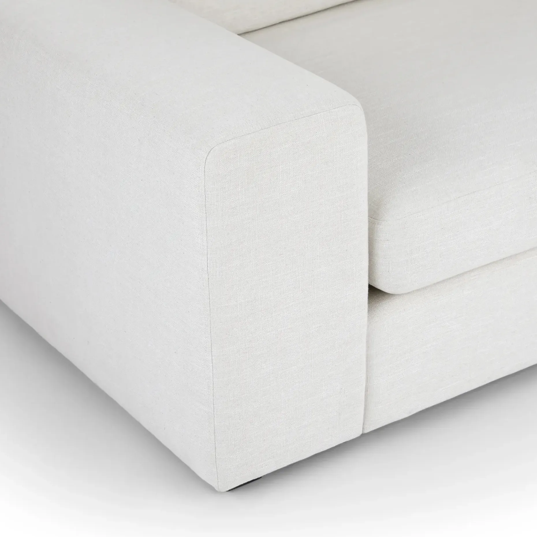 Beta 49" Left Arm Chair Module - Quartz White