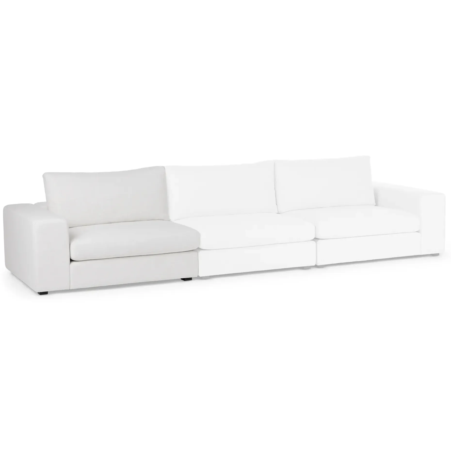 Beta 49" Left Arm Chair Module - Quartz White