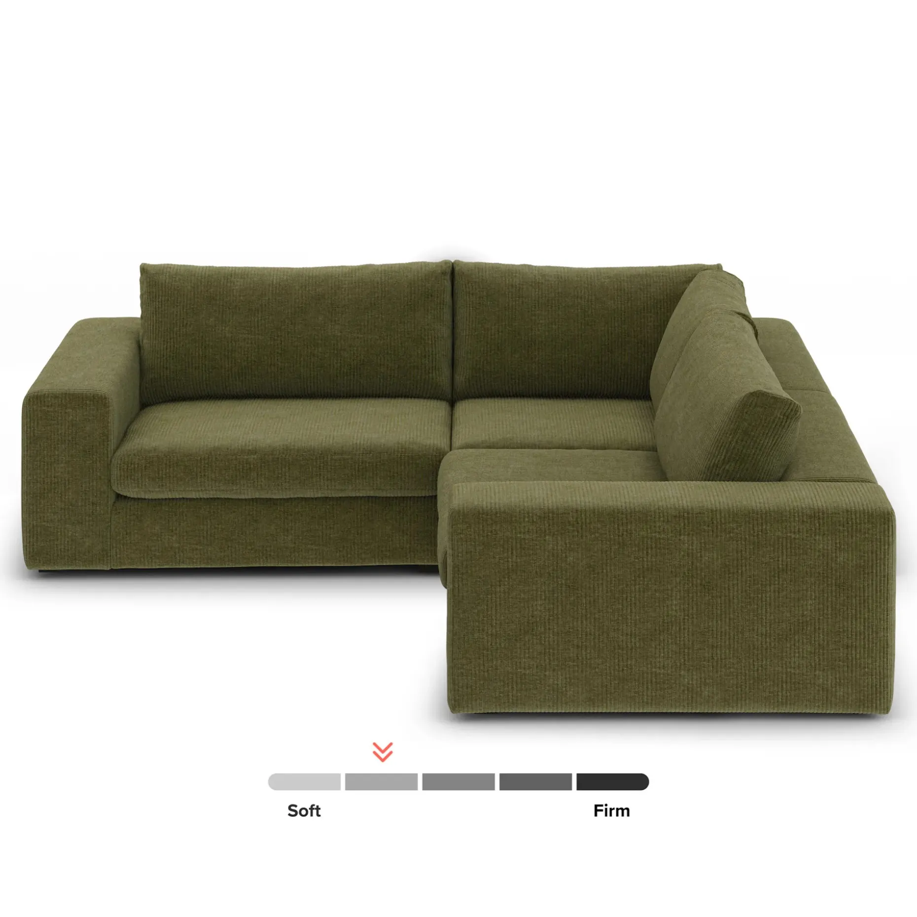 Beta 94" Modular Corner Sectional - Cypress Green