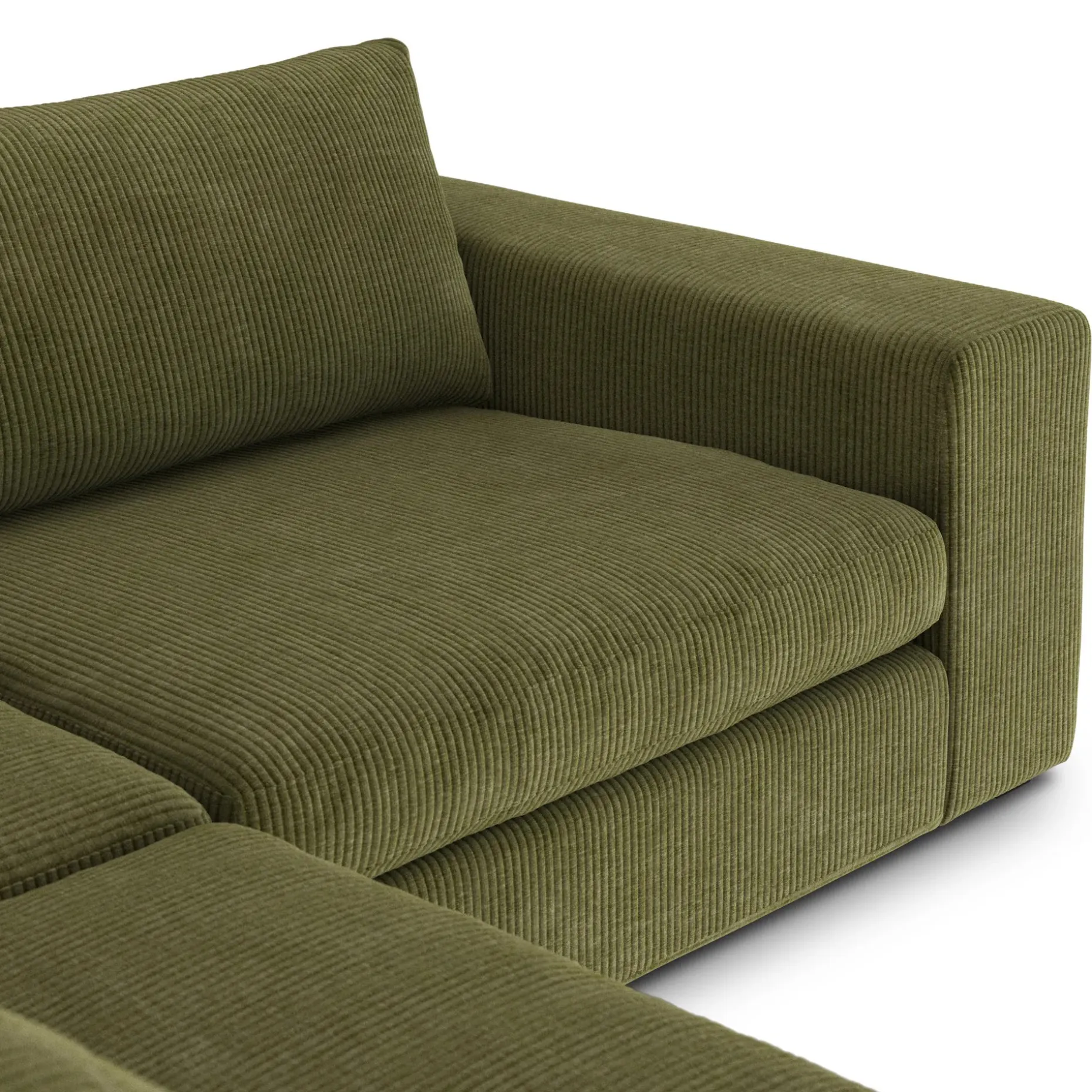 Beta 94" Modular Corner Sectional - Cypress Green