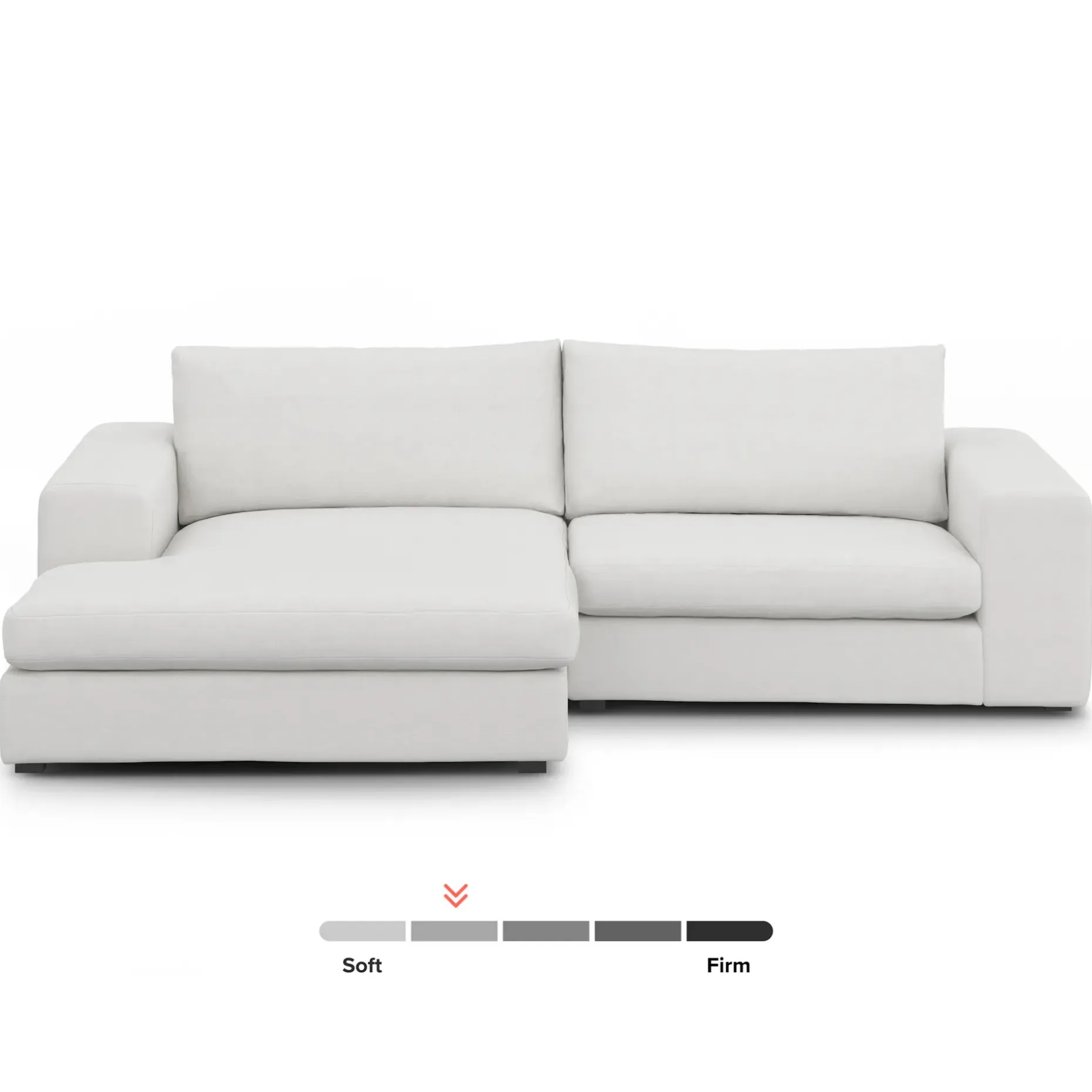 Beta 98" Modular Left Chaise Sectional - Quartz White