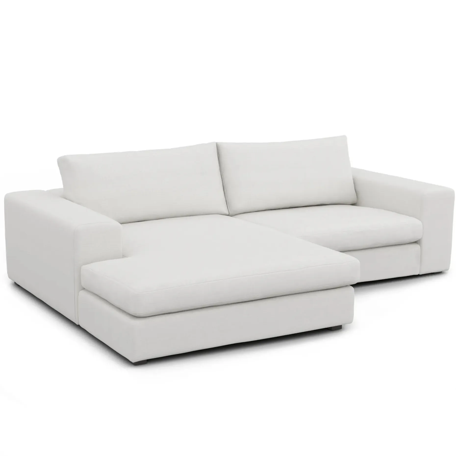 Beta 98" Modular Left Chaise Sectional - Quartz White