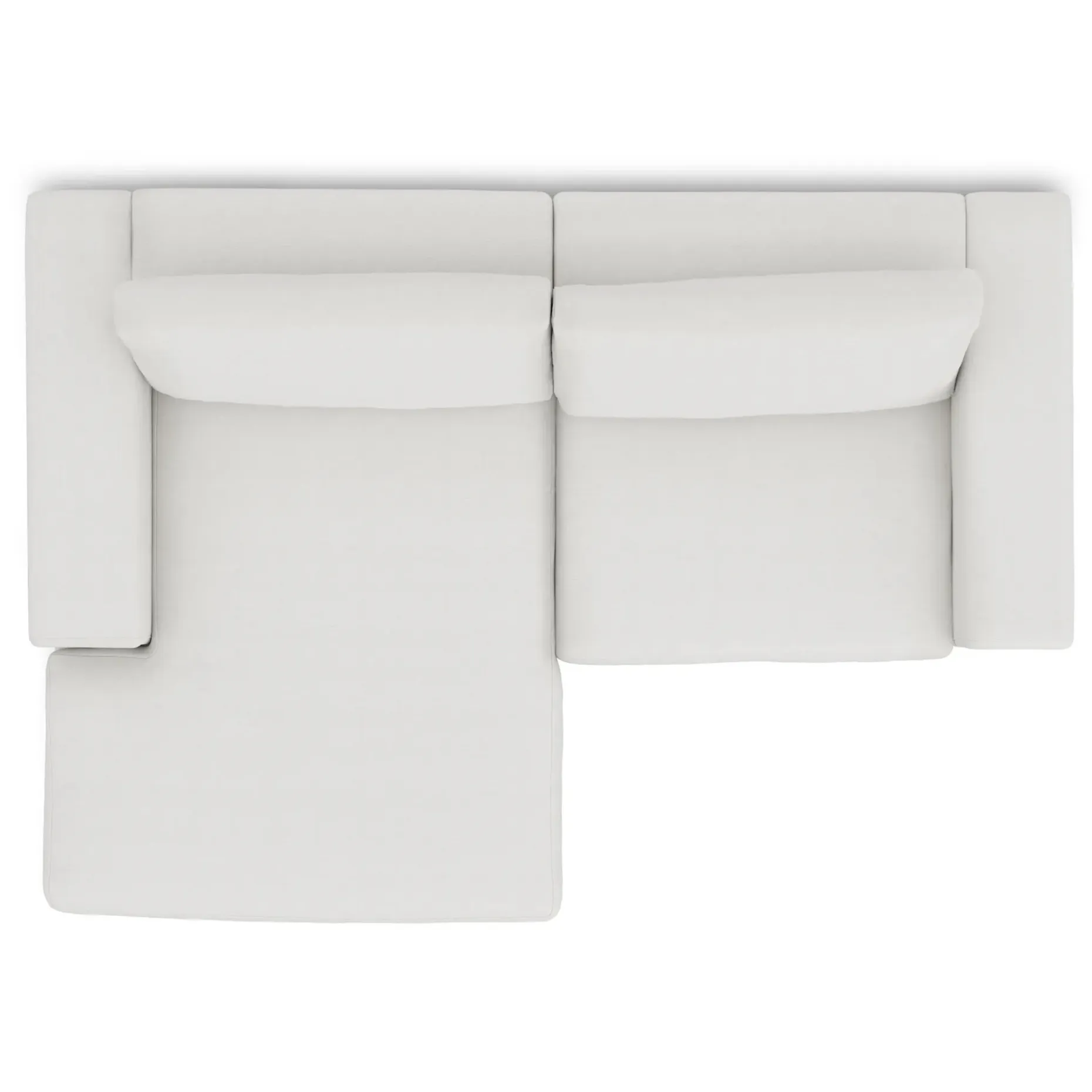 Beta 98" Modular Left Chaise Sectional - Quartz White