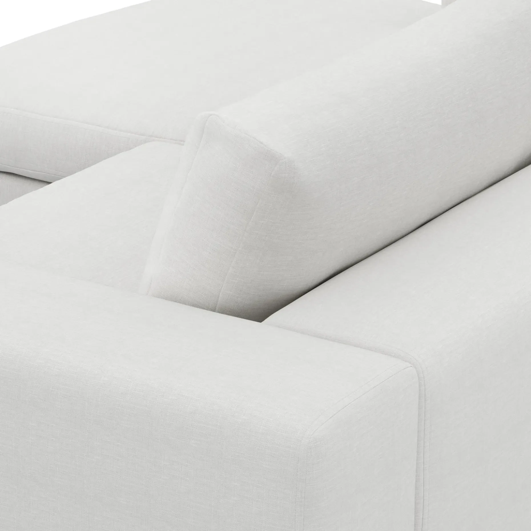 Beta 98" Modular Left Chaise Sectional - Quartz White