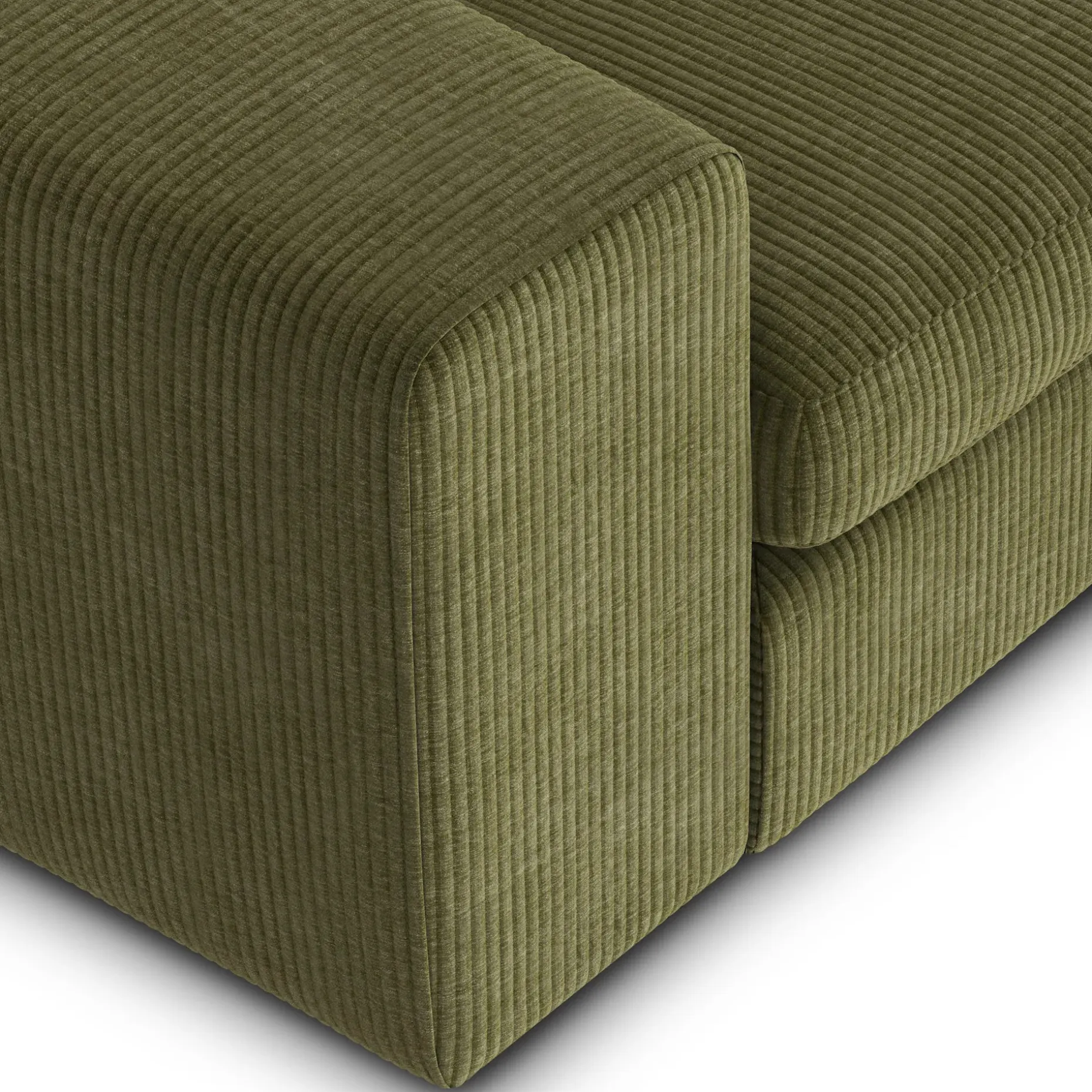 Beta 98" Modular Right Chaise Sectional - Cypress Green
