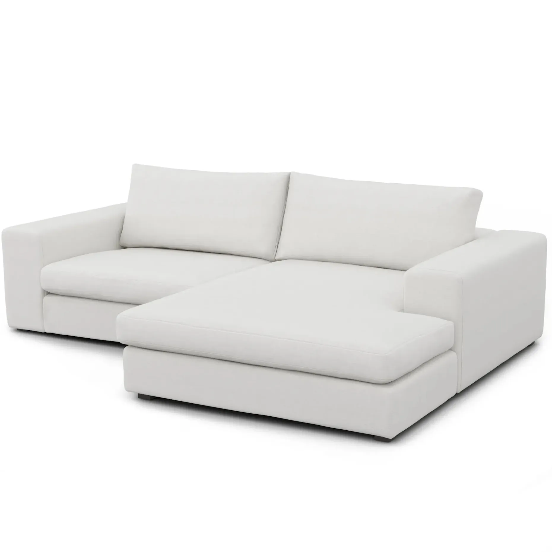 Beta 98" Modular Right Chaise Sectional - Quartz White