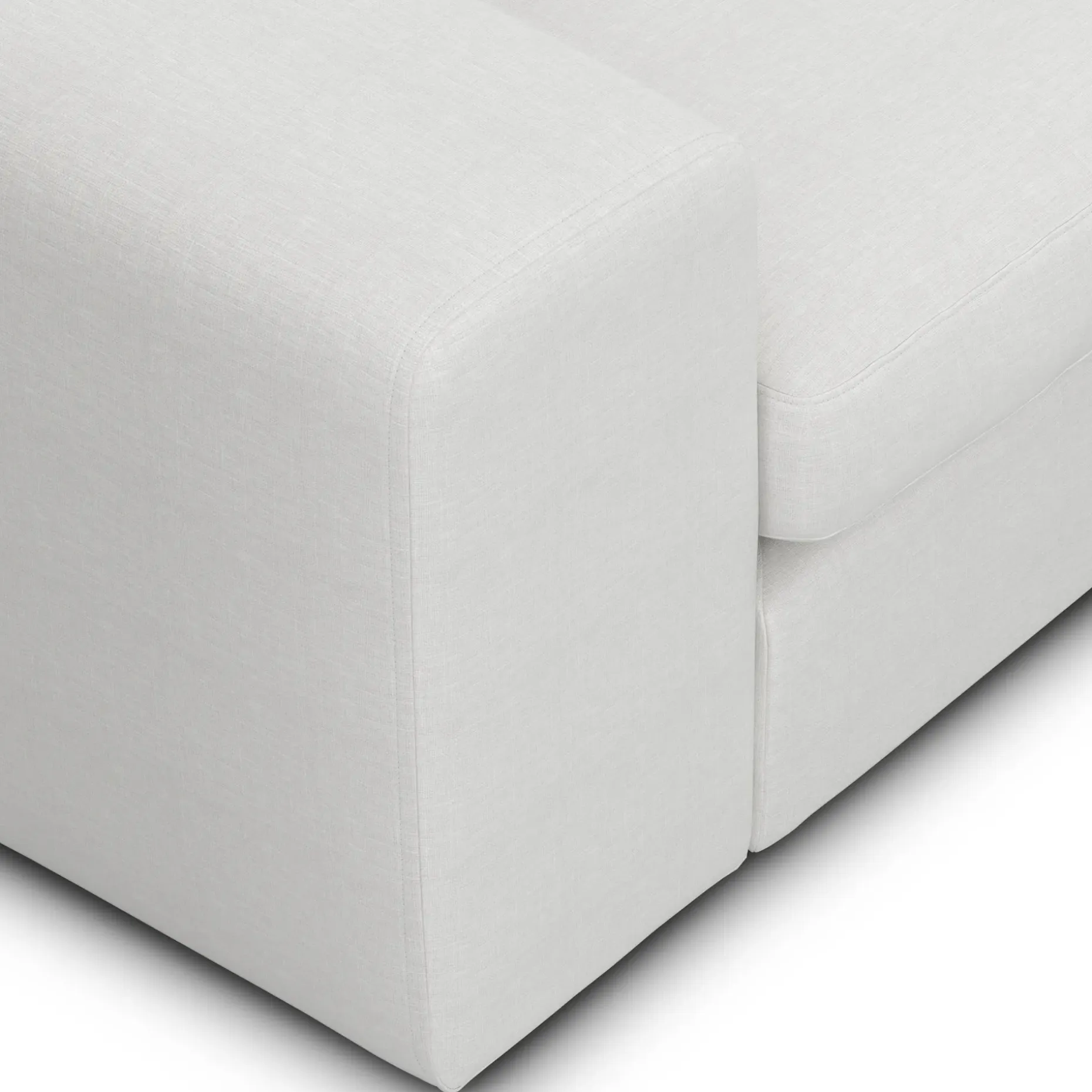 Beta 98" Modular Right Chaise Sectional - Quartz White