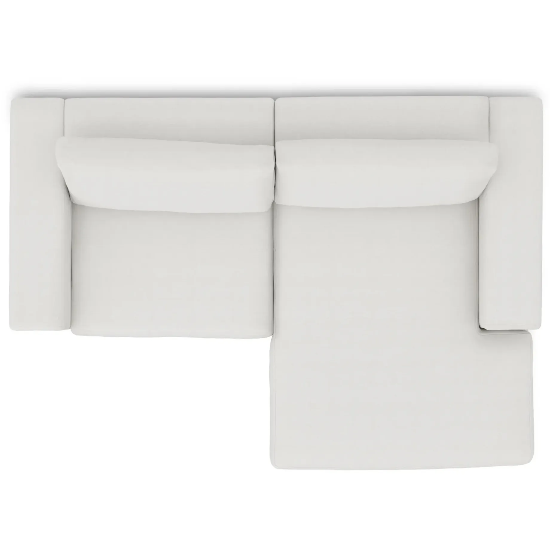 Beta 98" Modular Right Chaise Sectional - Quartz White