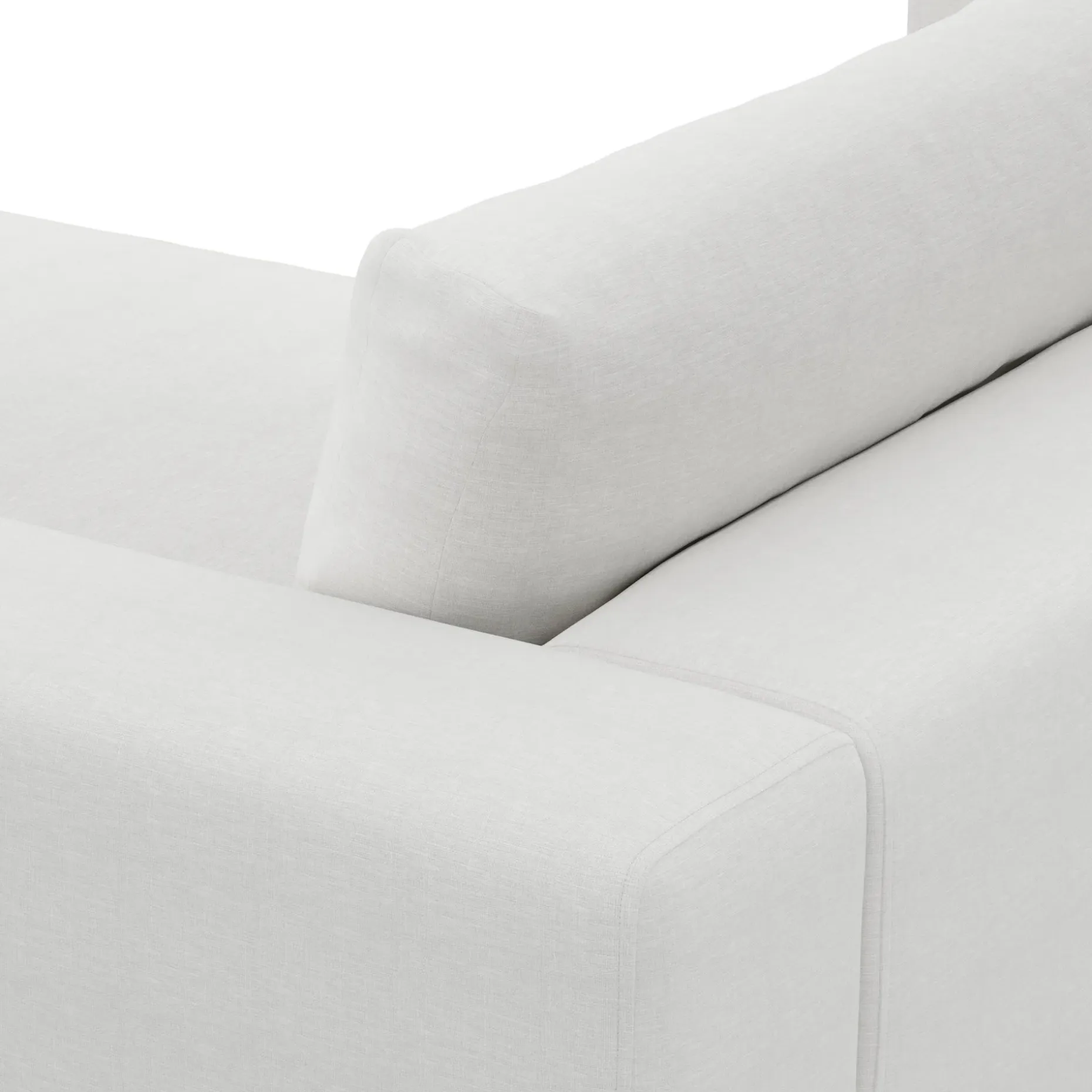 Beta 98" Modular Right Chaise Sectional - Quartz White