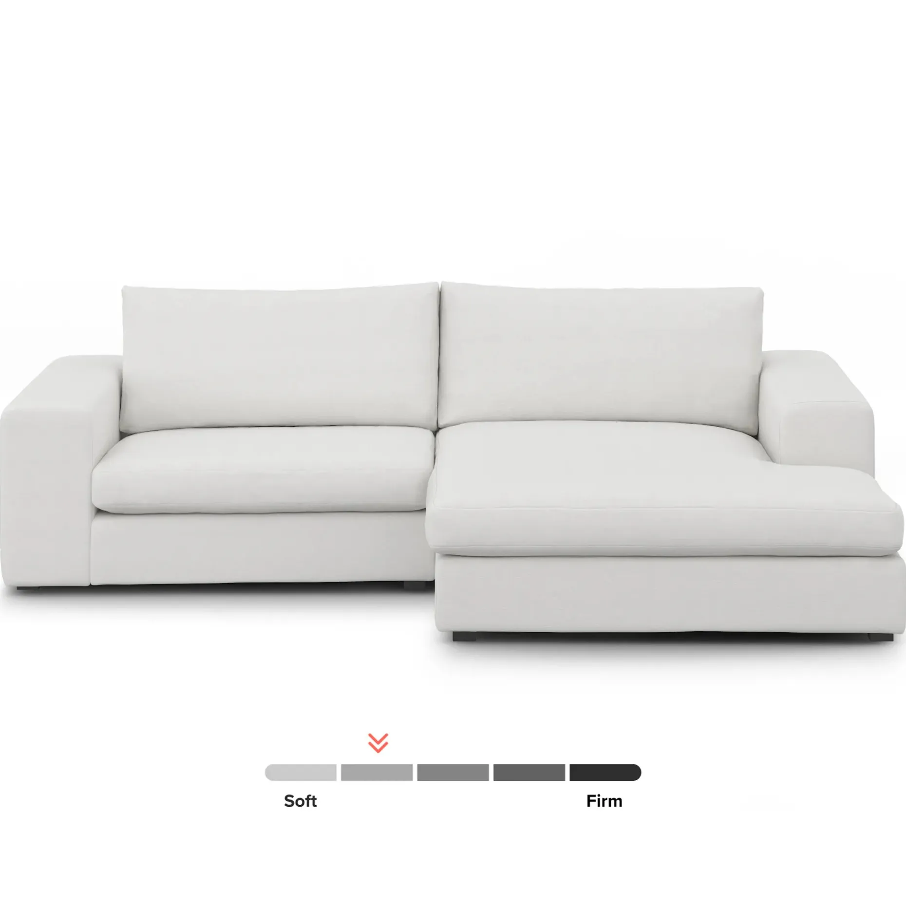 Beta 98" Modular Right Chaise Sectional - Quartz White