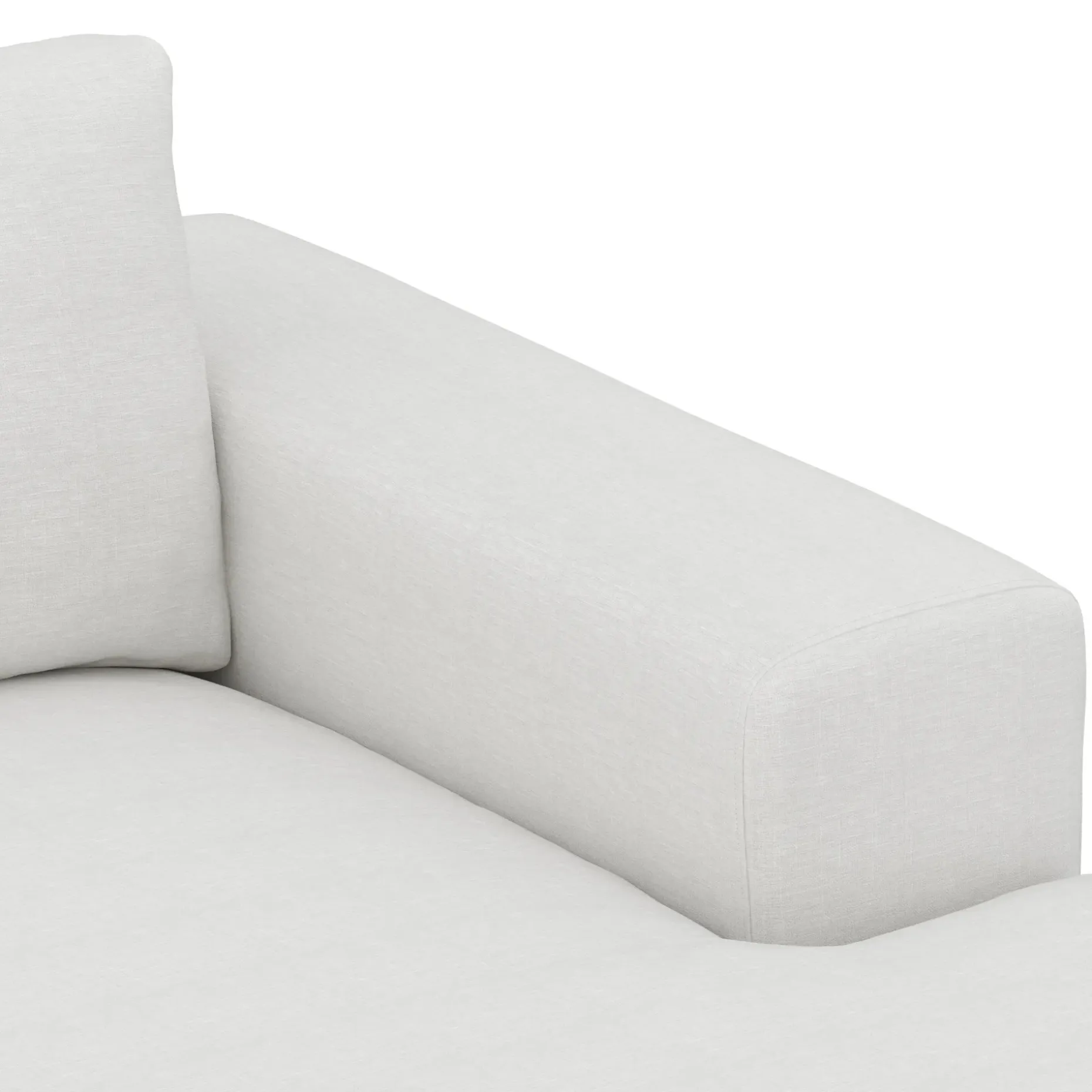 Beta 98" Modular Right Chaise Sectional - Quartz White
