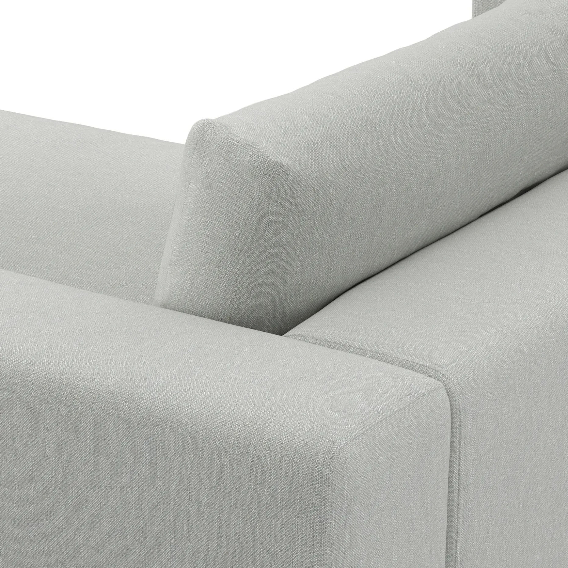 Beta 98" Modular Right Chaise Sectional - Welsh Gray