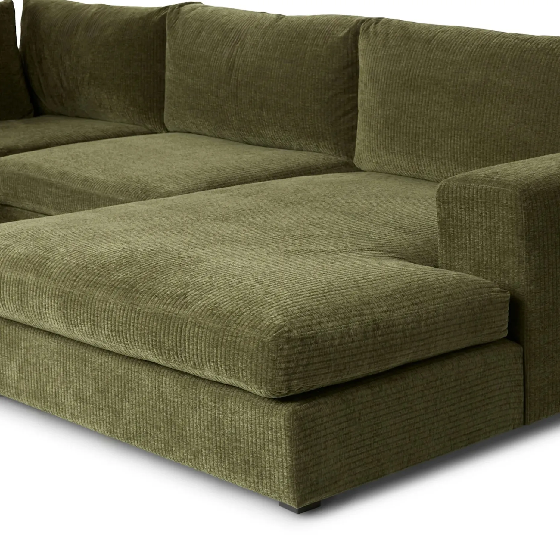 Beta 133.5" Right Modular Conversational Sectional - Cypress Green