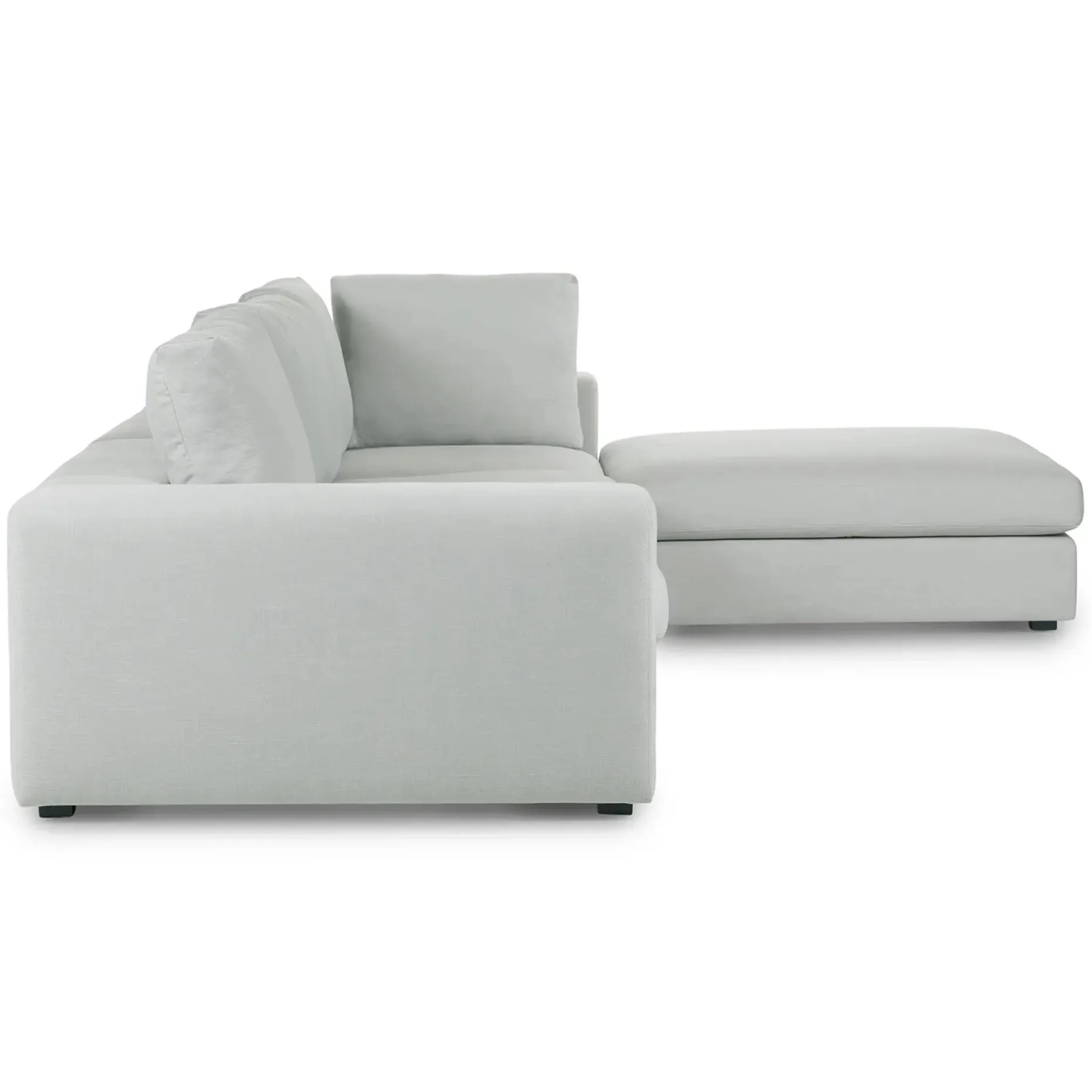 Beta 133.5" Right Modular Sectional - Welsh Gray