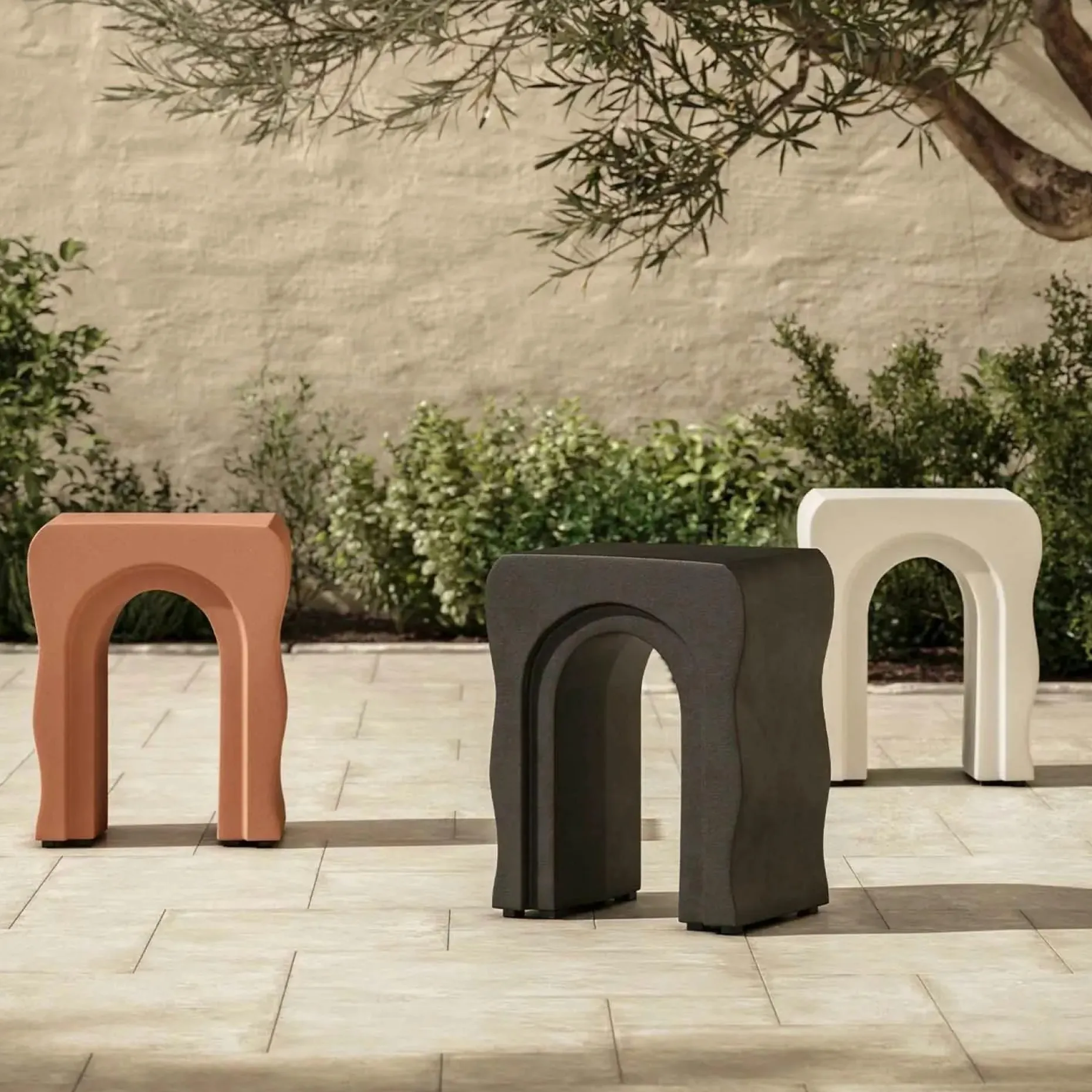 Bixby Outdoor Concrete Side Table - Sea Black