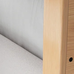 Bjorn King Upholstered Bed - White Oak and Ratine Ivory