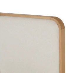 Bjorn Queen Upholstered Bed with Nightstands Set - White Oak and Ratine Ivory