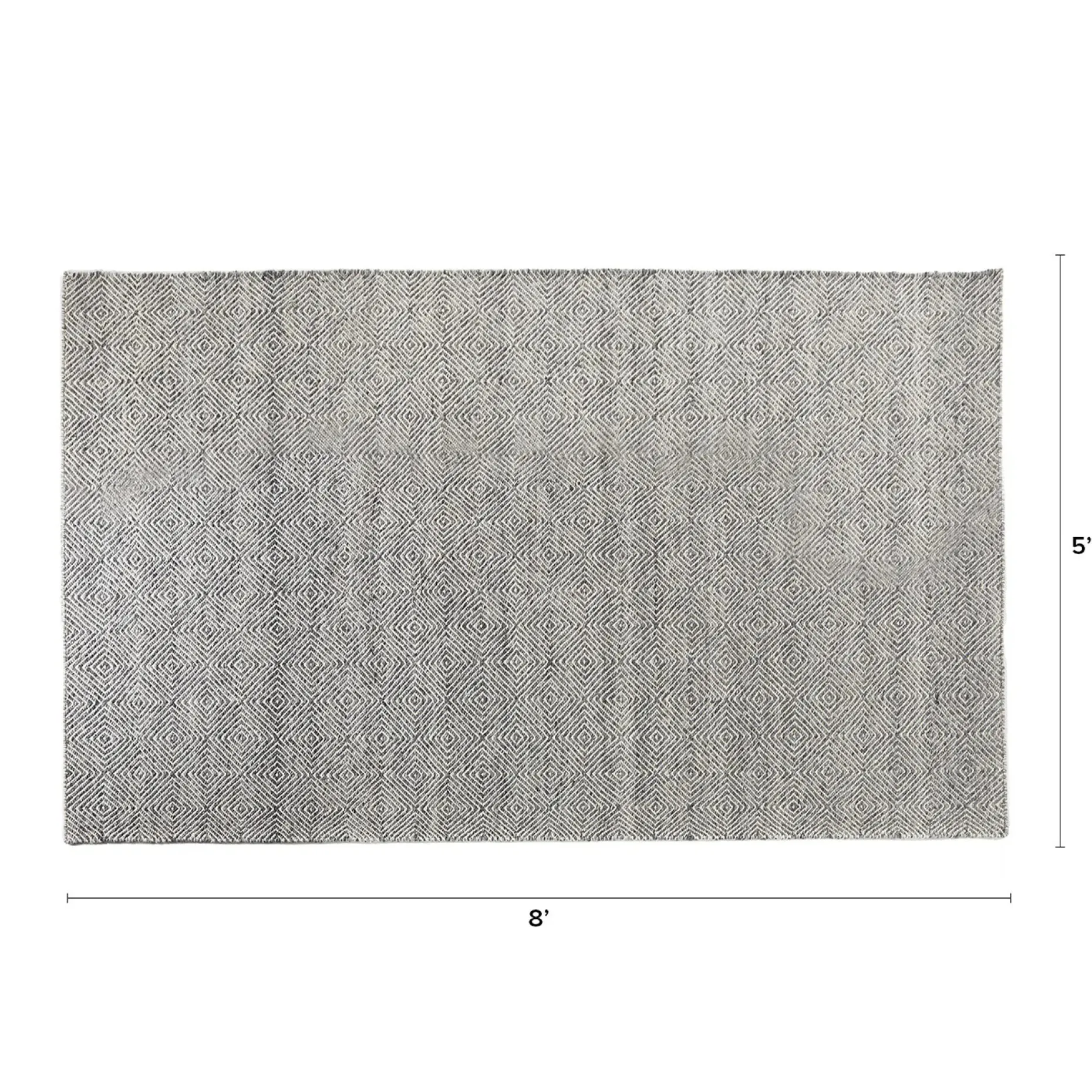 Bovi 5 x 8 Rug - Silver Gray