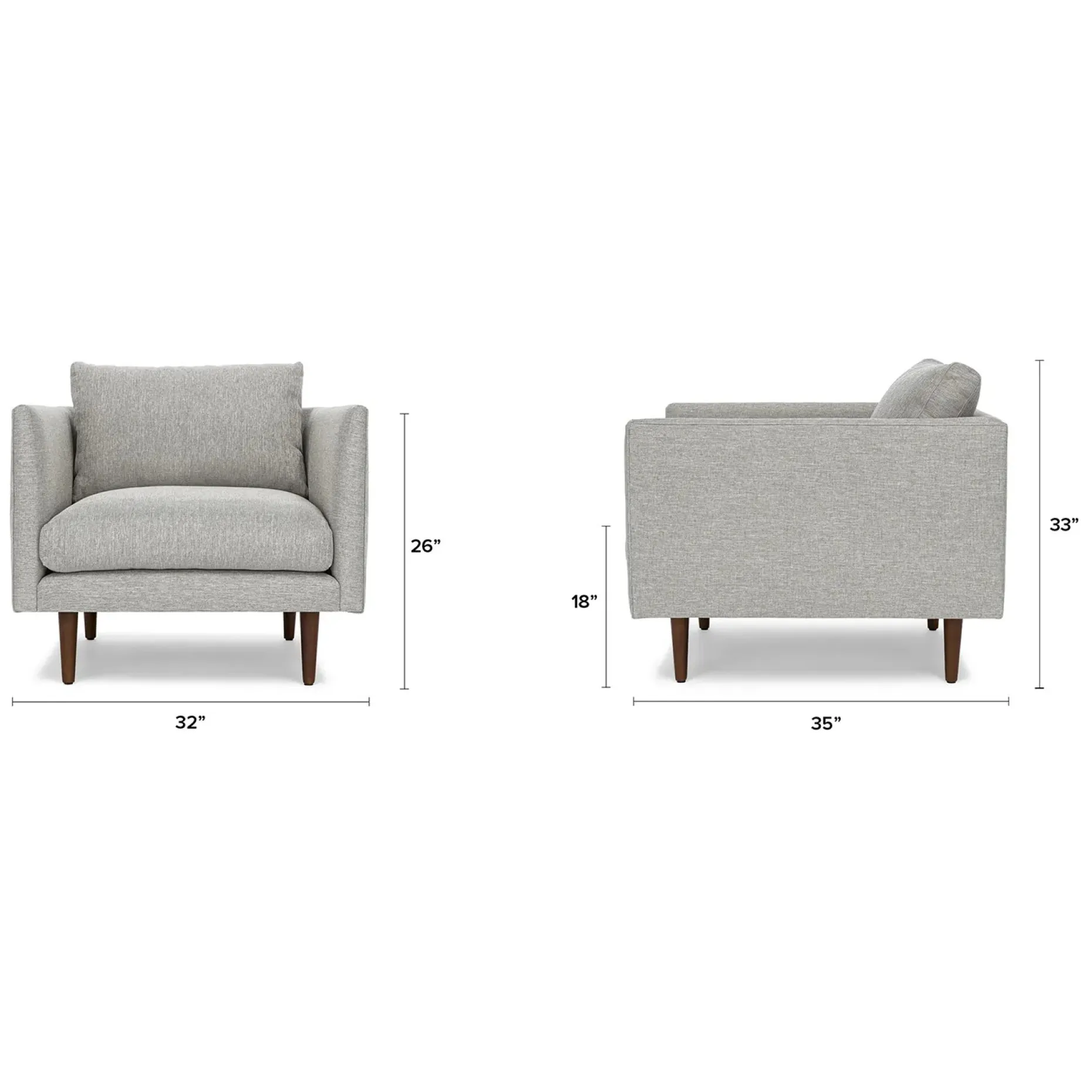 Burrard 32" Lounge Chair - Seasalt Gray