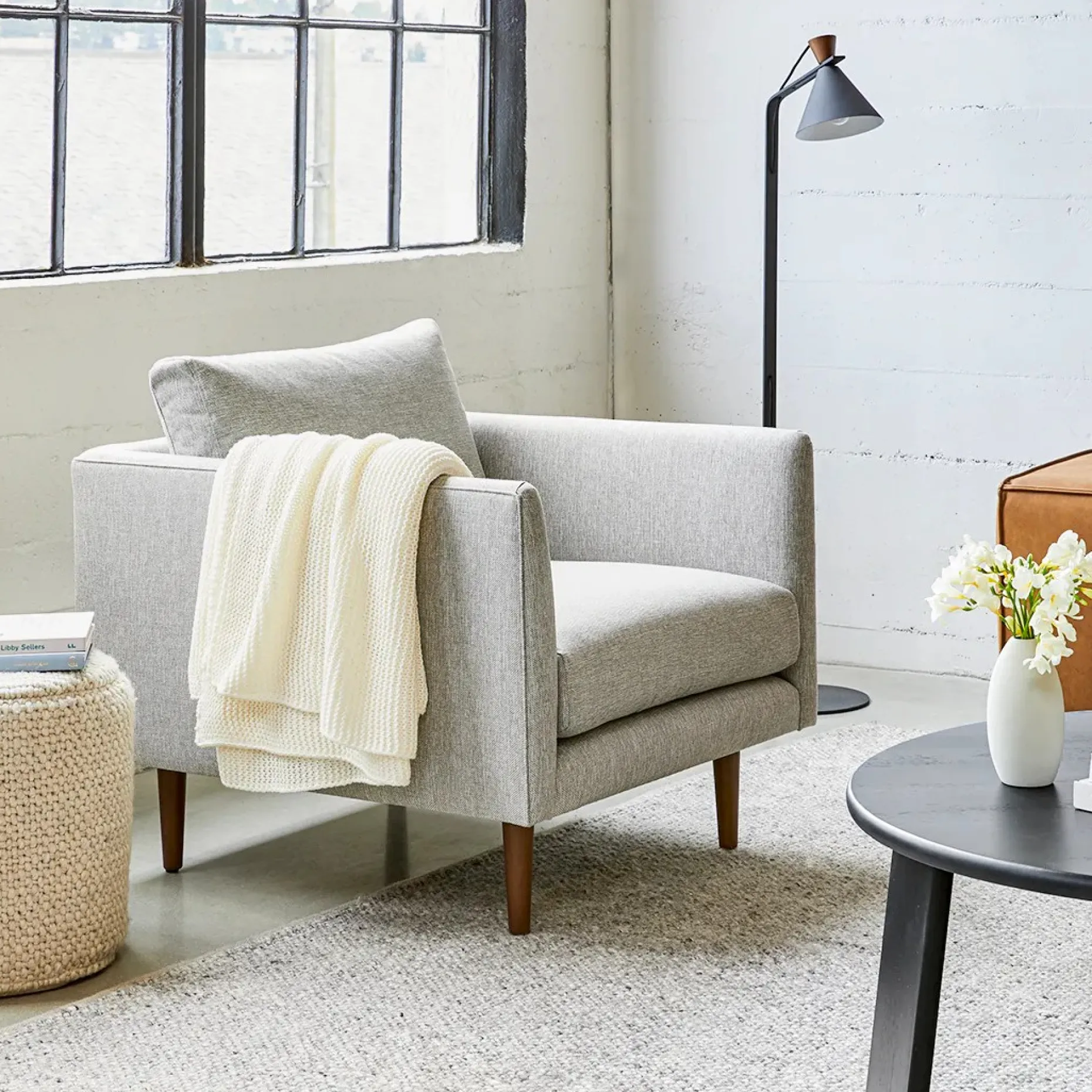 Burrard 32" Lounge Chair - Seasalt Gray