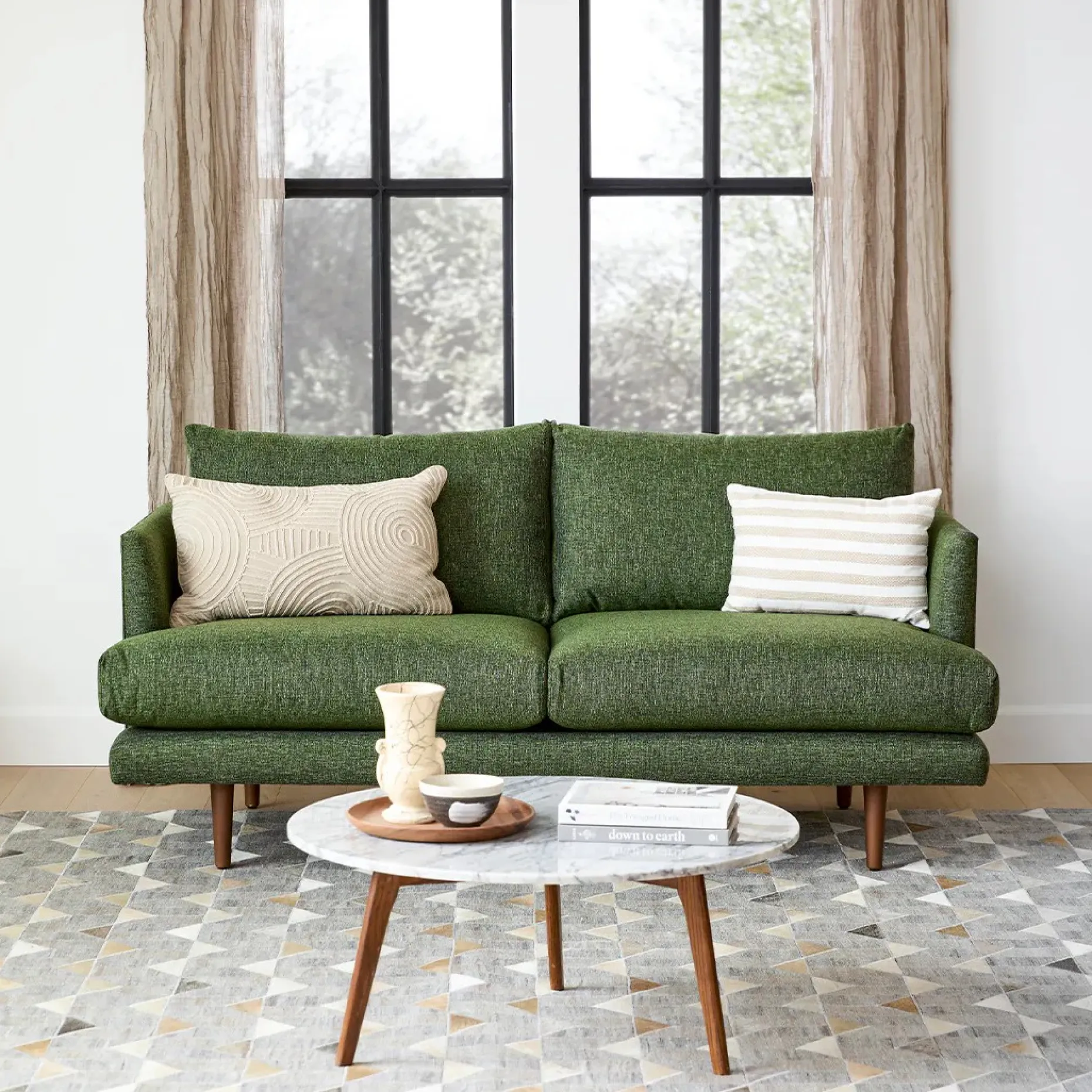 Burrard 67" Loveseat - Forest Green
