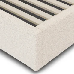Calabri King Upholstered Bed - Ivory Wool Bouclé