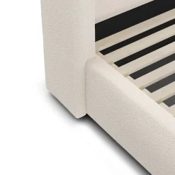 Calabri King Upholstered Bed - Ivory Wool Bouclé