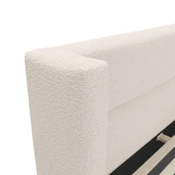 Calabri King Upholstered Bed - Ivory Wool Bouclé