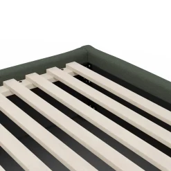 Calabri King Upholstered Bed - Green Wool Bouclé
