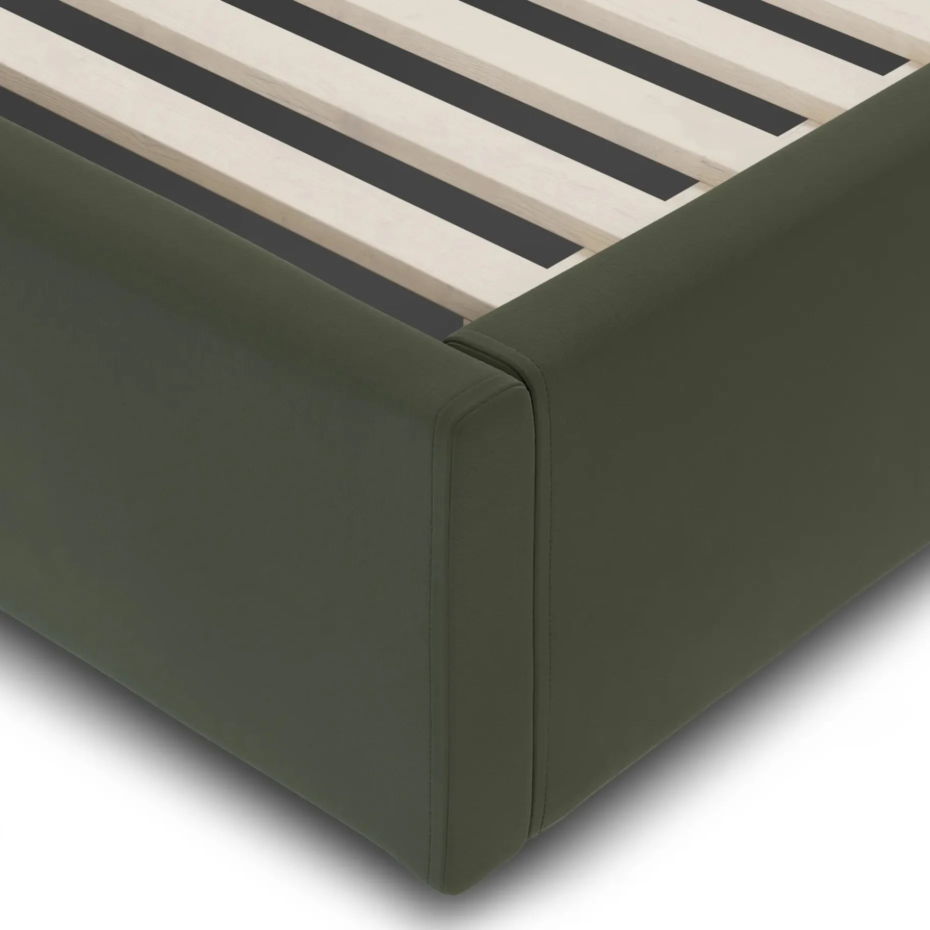 Calabri King Velvet Bed - Hale Fir Green