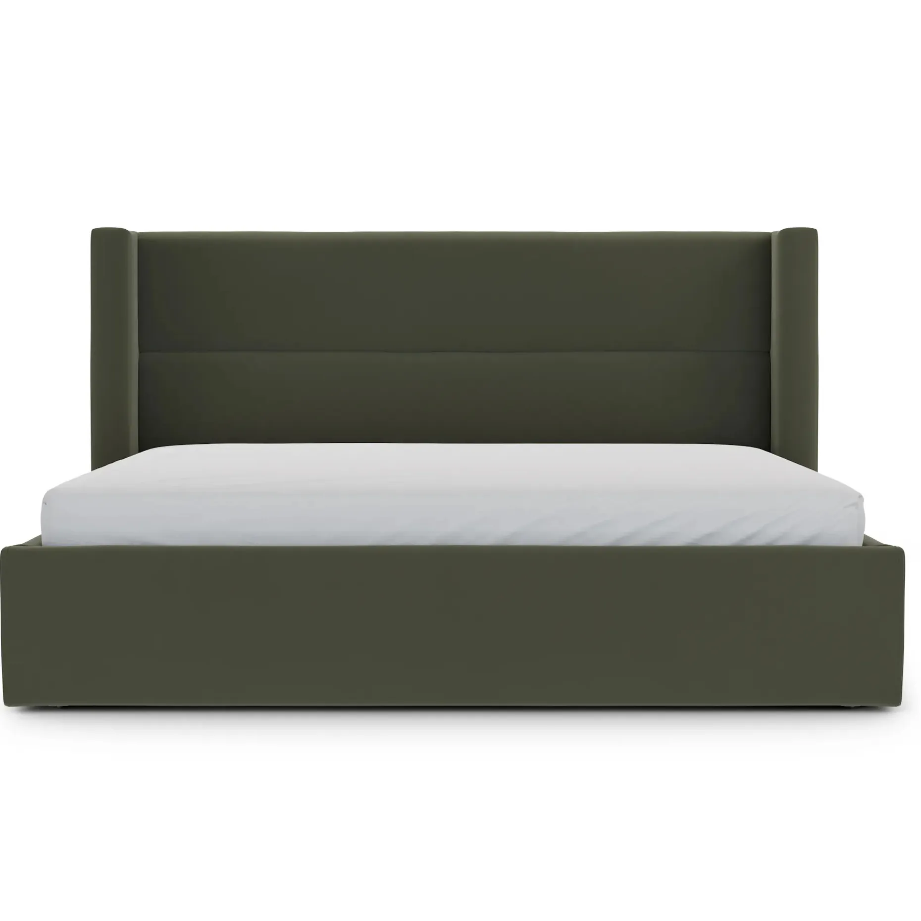 Calabri King Velvet Bed - Hale Fir Green
