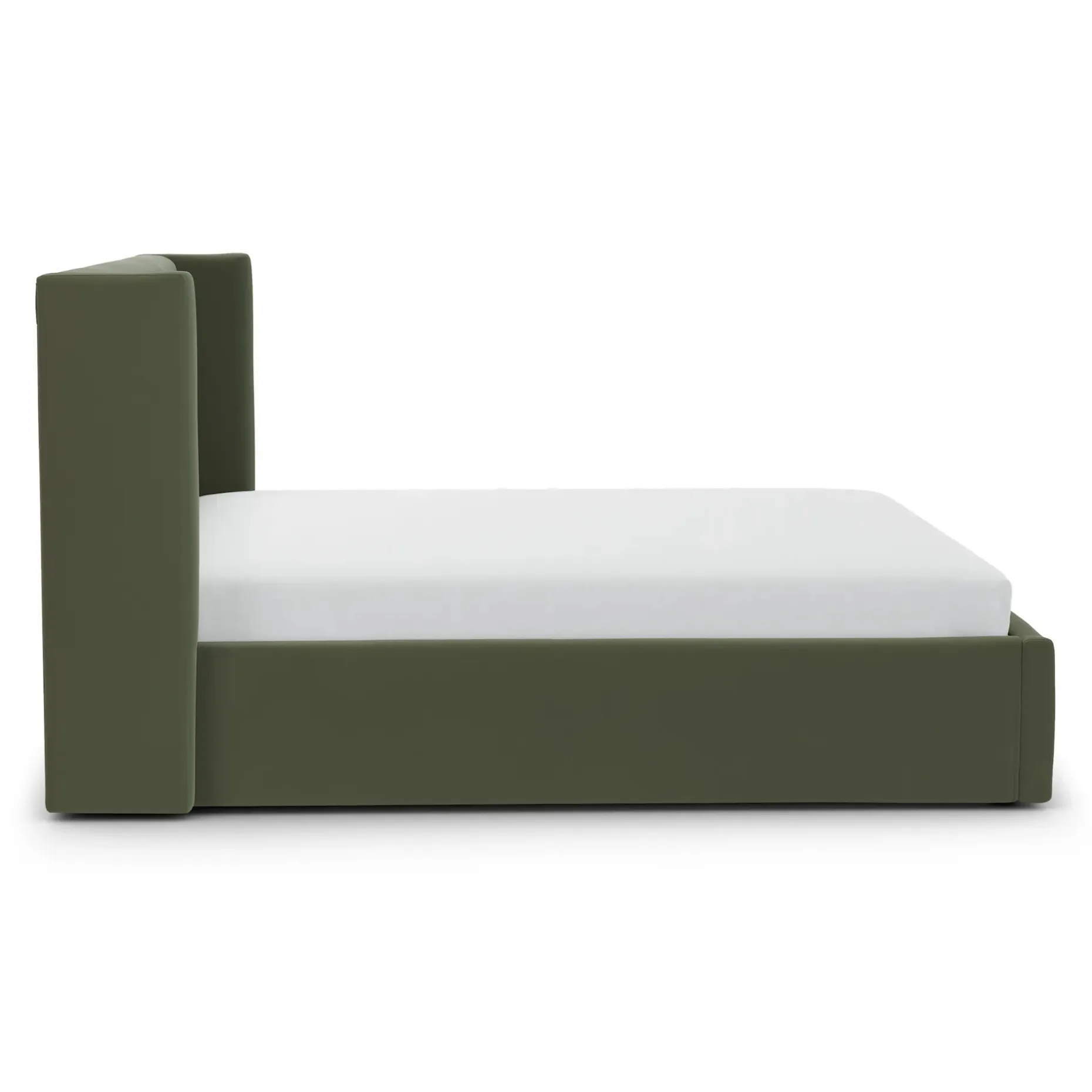 Calabri King Velvet Bed - Hale Fir Green