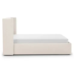 Calabri Queen Upholstered Bed - Ivory Wool Bouclé