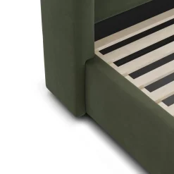 Calabri Queen Velvet Bed - Hale Fir Green