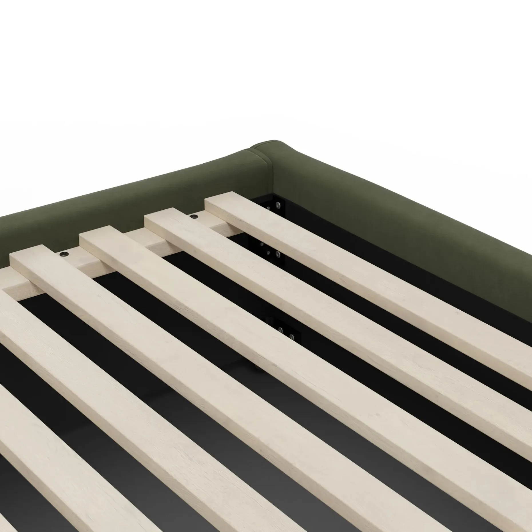 Calabri Queen Velvet Bed - Hale Fir Green
