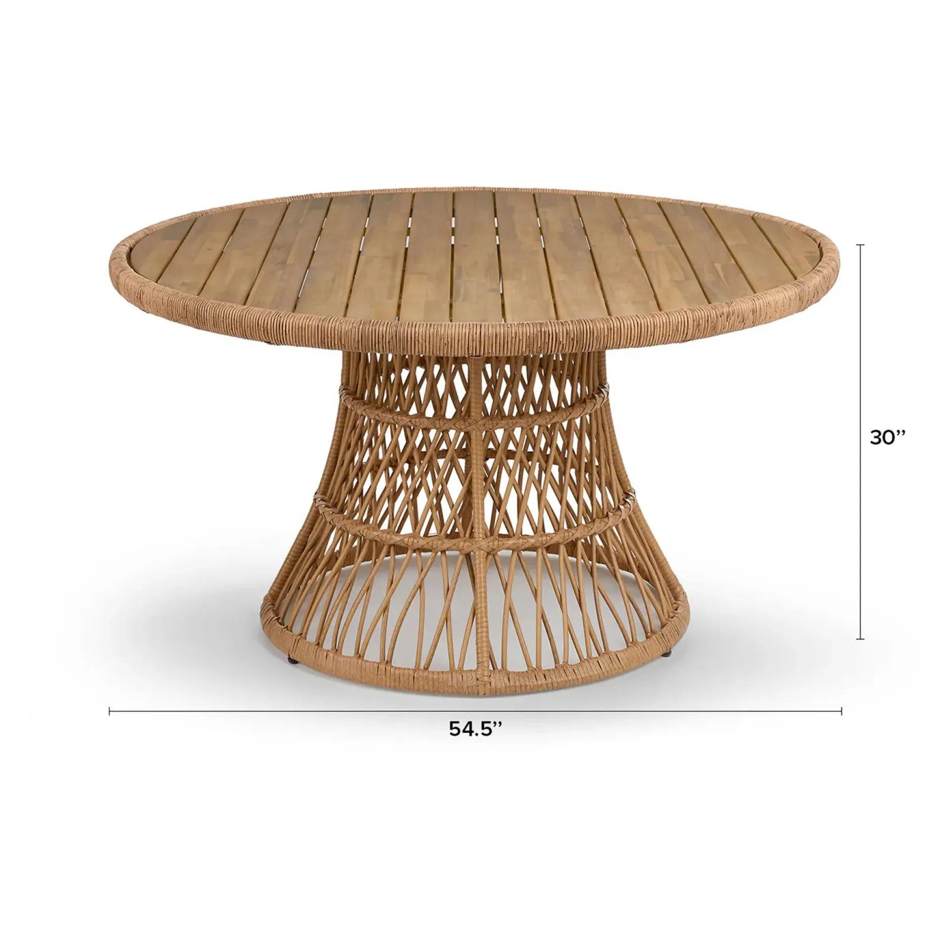 Calliope 54.5" Outdoor Dining Table - Wicker