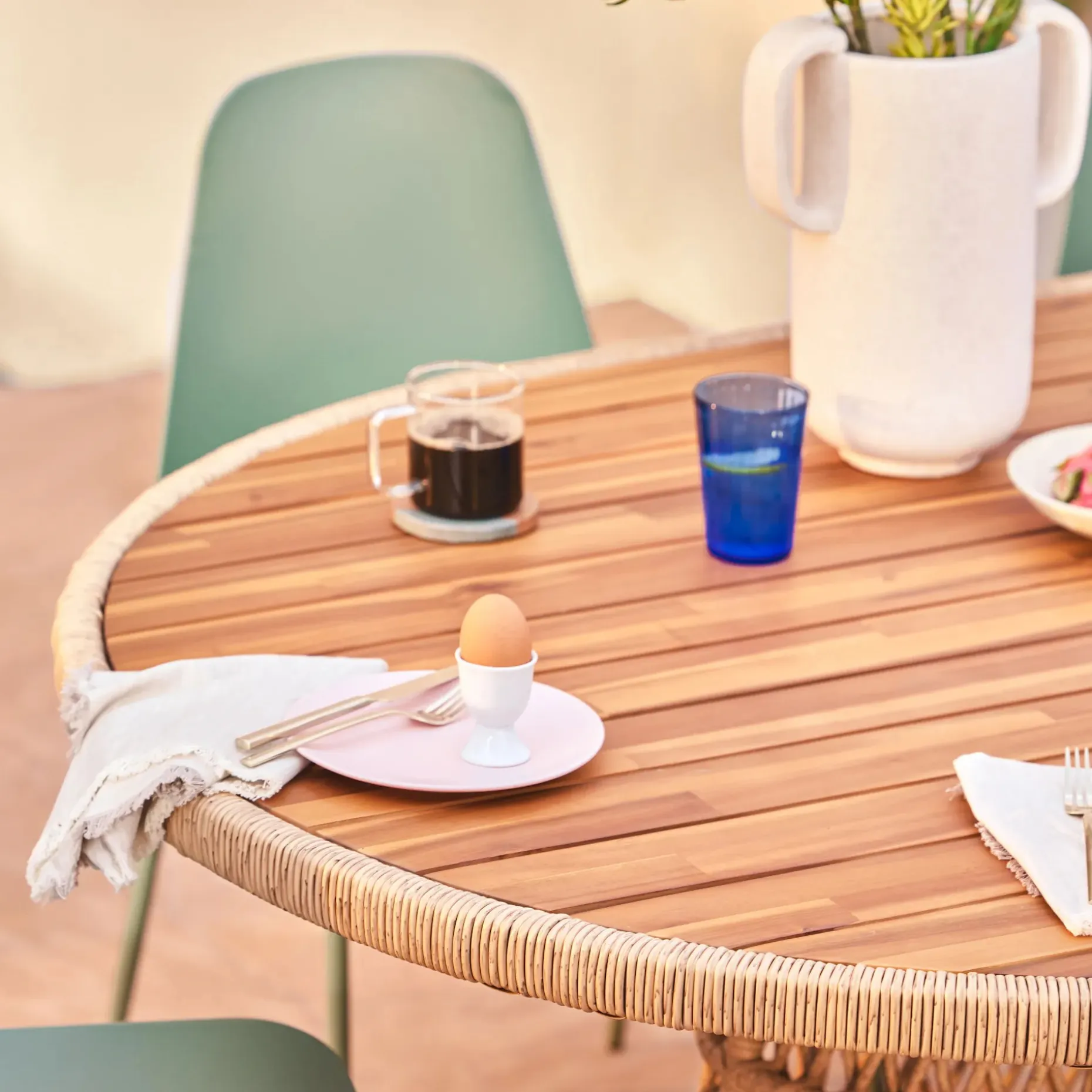 Calliope 78.75" Outdoor Dining Table - Wicker