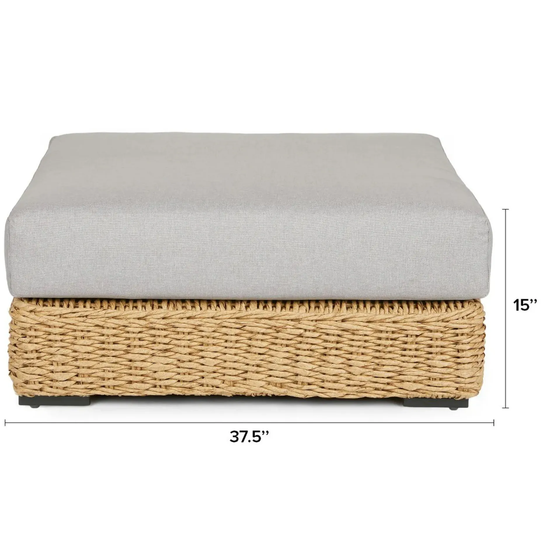 Capra 37.5" Outdoor Ottoman - Beach Sand