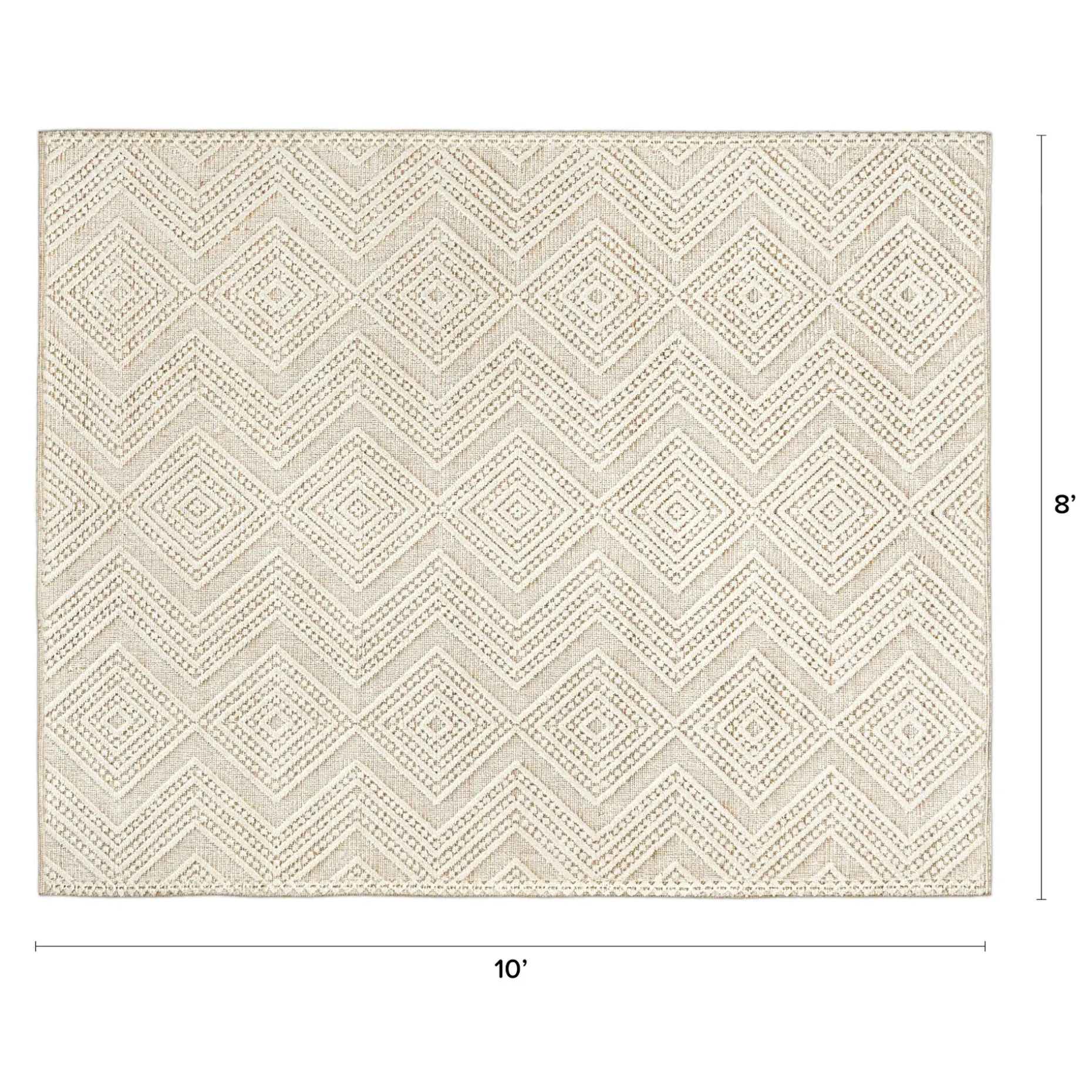Carina 8 x 10 Rug - Textured Ivory