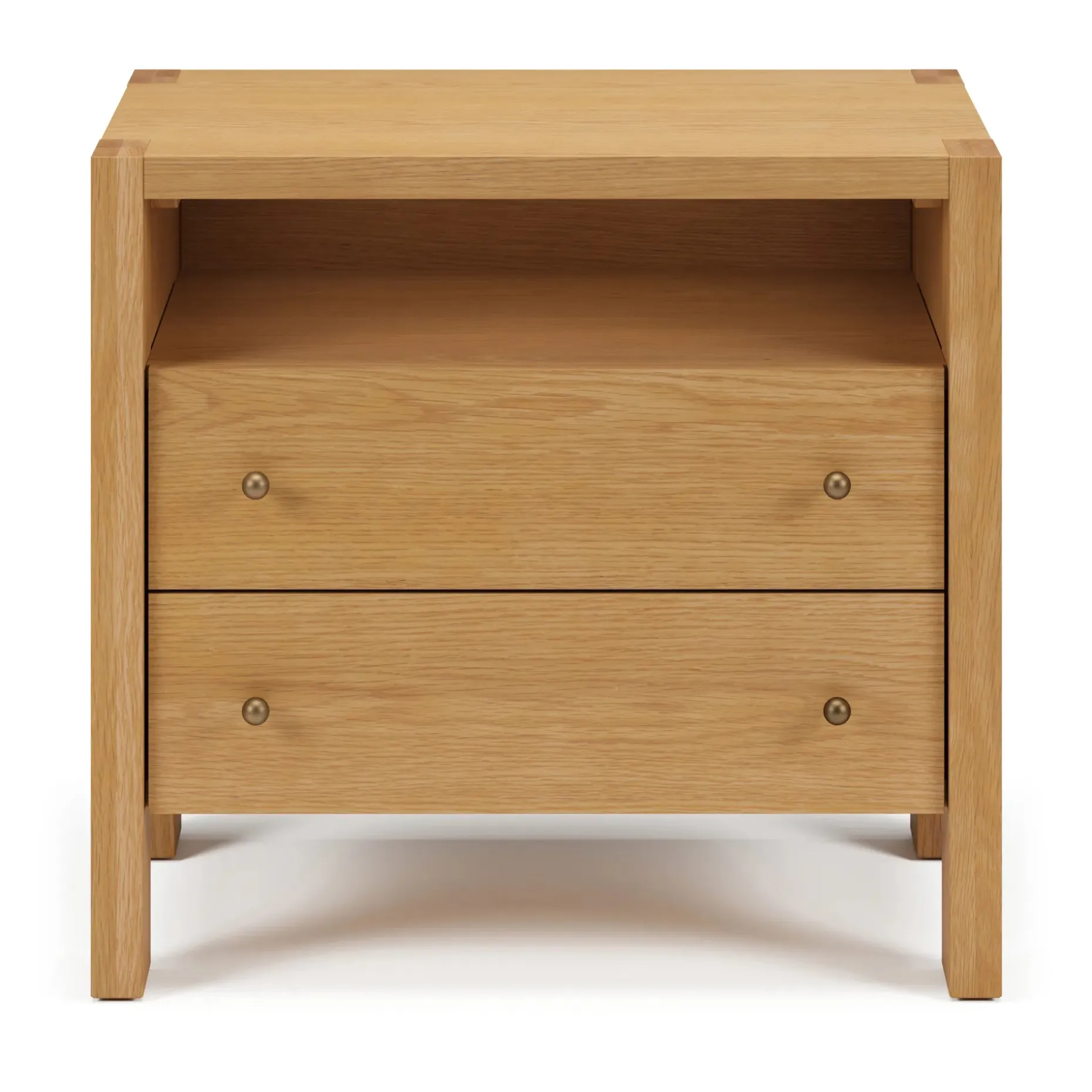 Cassie 2-Drawer Nightstand - Natural Oak