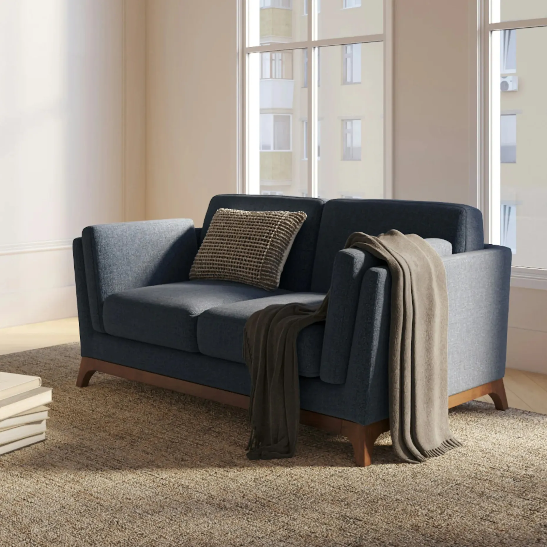 Ceni 61" Loveseat - Denim Blue