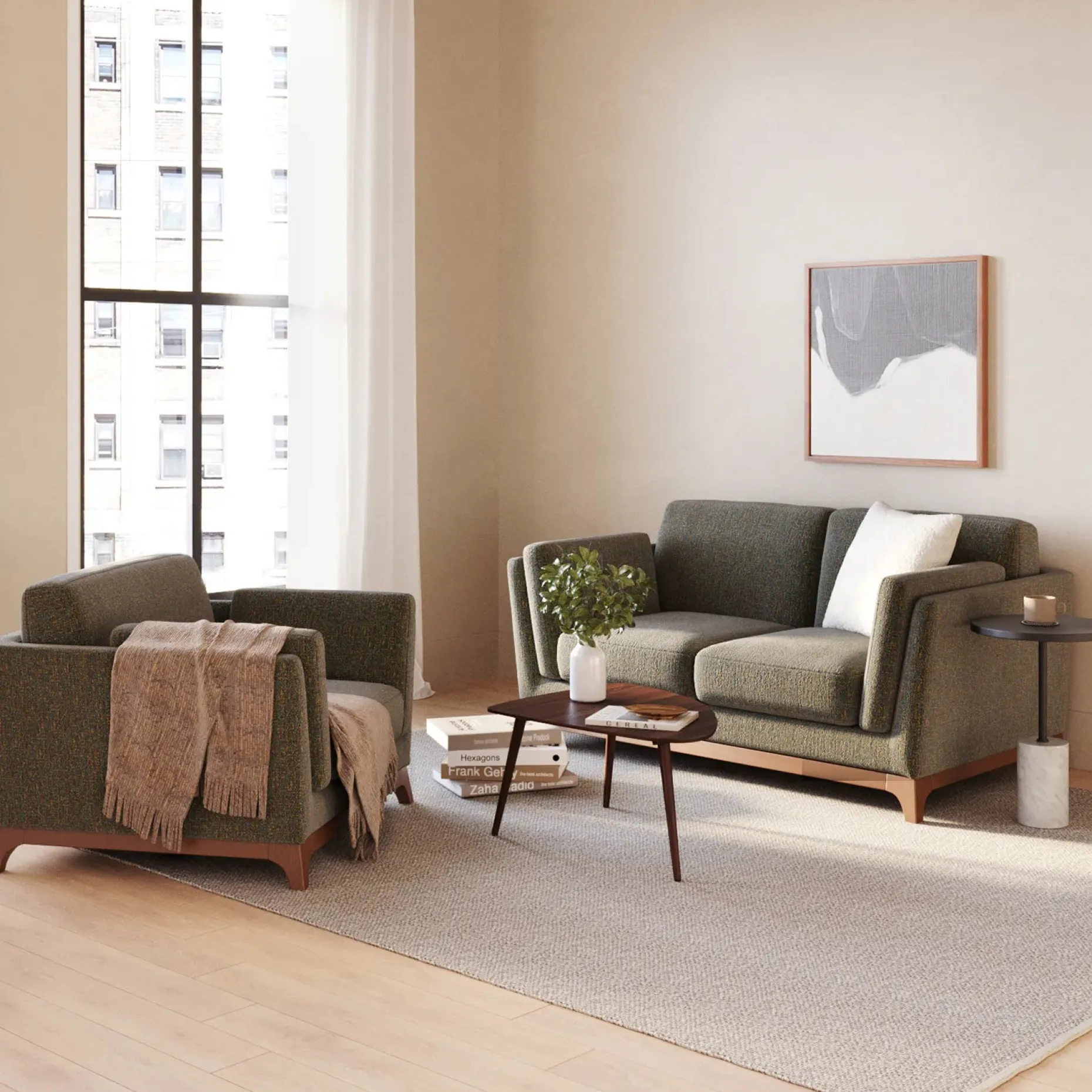 Ceni 61" Loveseat - Hemlock Green