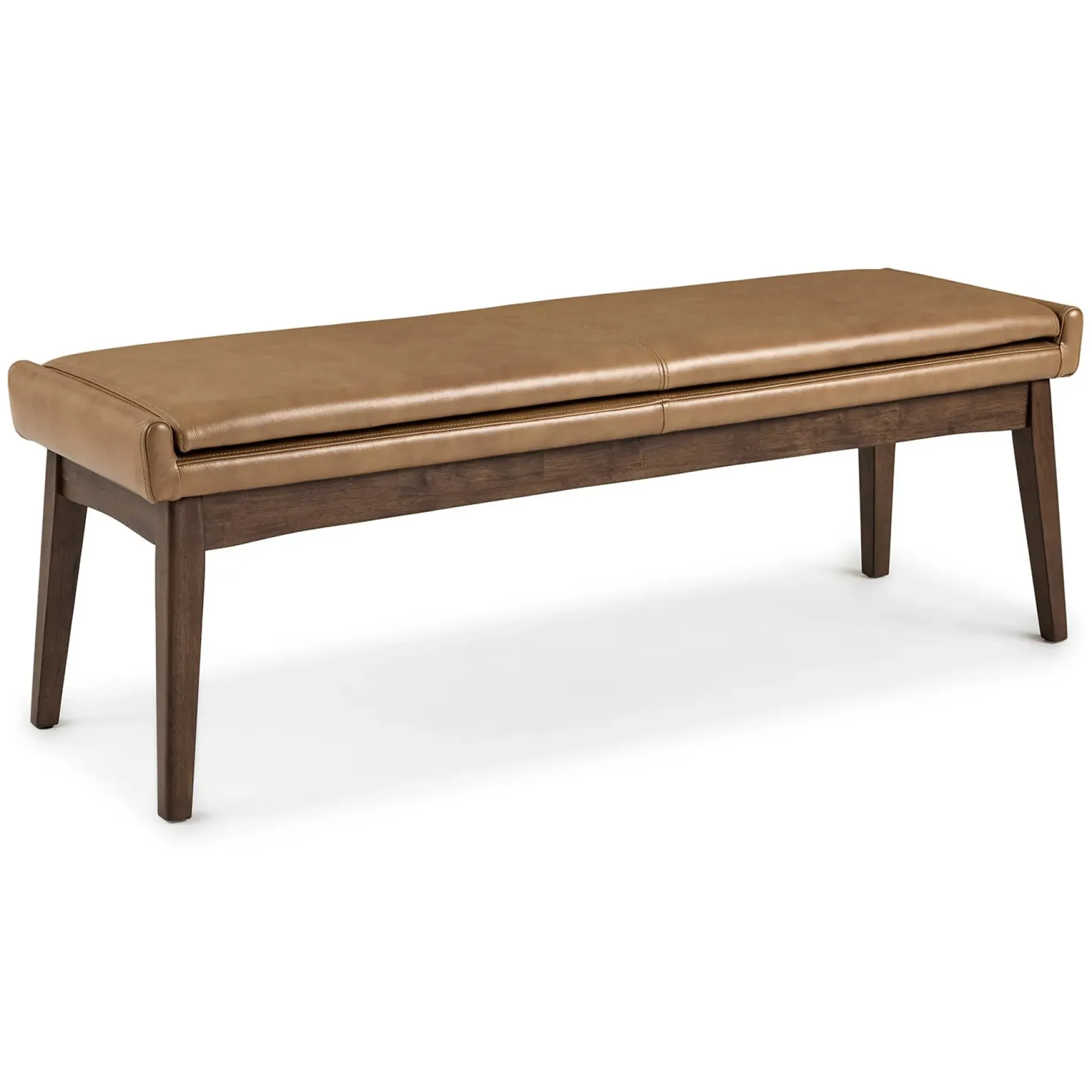 Chantel 56" Leather Bench - Toscana Tan