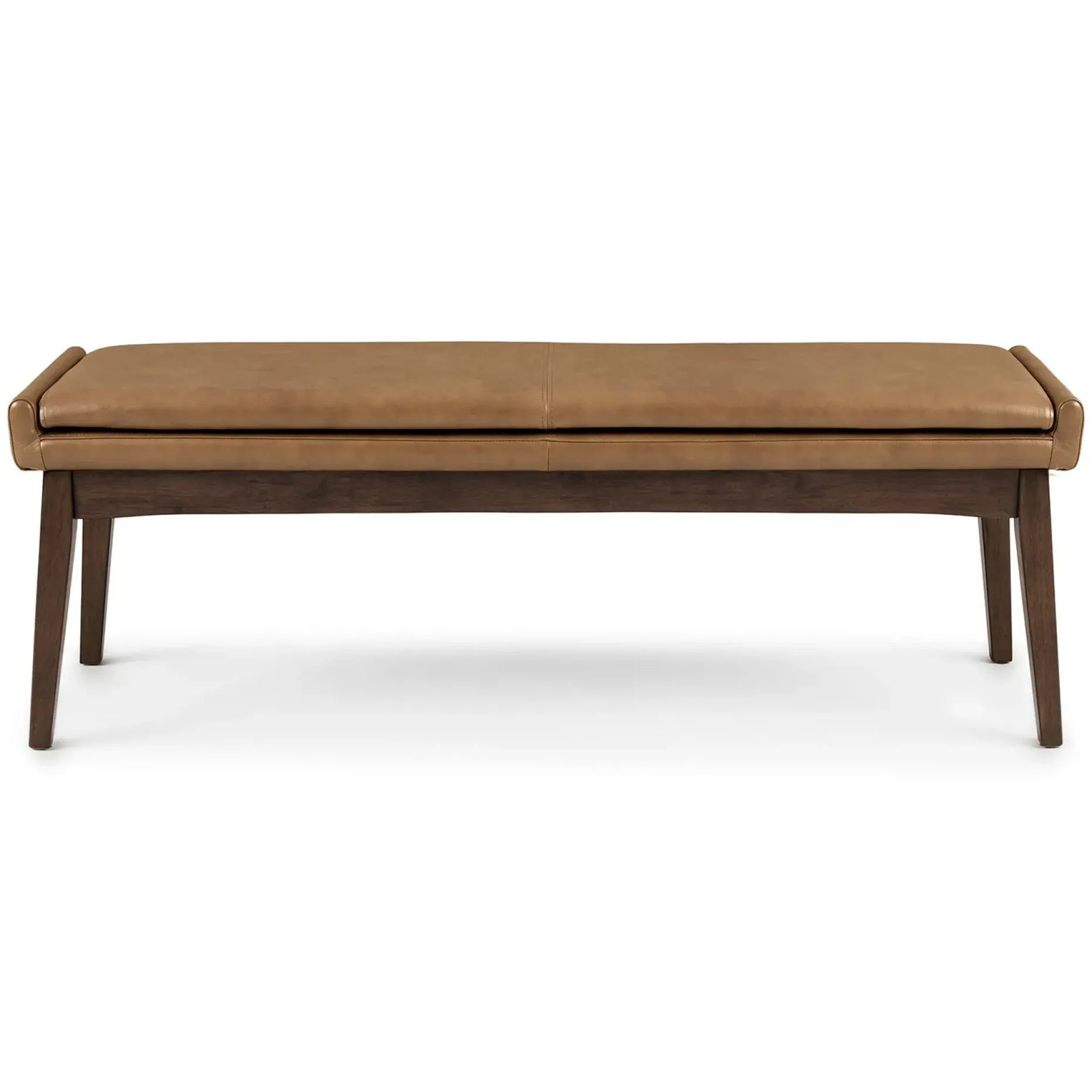 Chantel 56" Leather Bench - Toscana Tan