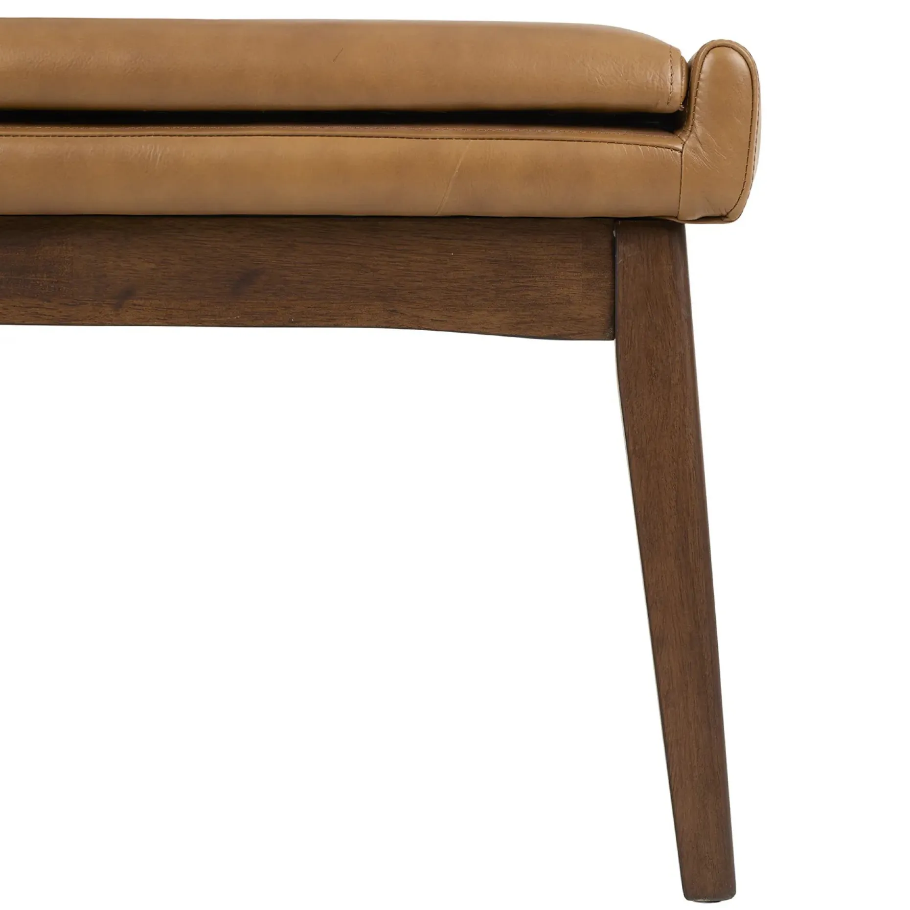 Chantel 56" Leather Bench - Toscana Tan