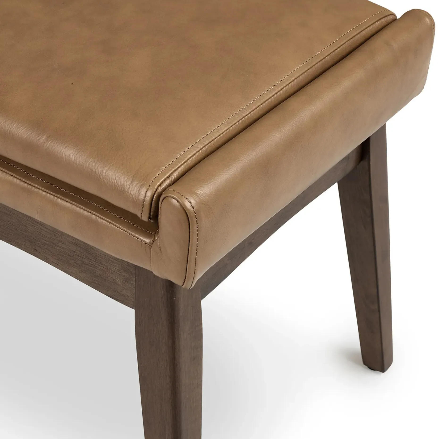 Chantel 56" Leather Bench - Toscana Tan