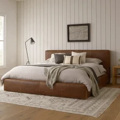 Cigar King Leather Storage Bed - Rawhide Brown