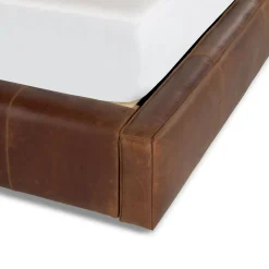 Cigar King Leather Storage Bed - Rawhide Brown