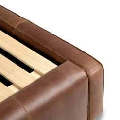 Cigar King Leather Storage Bed - Rawhide Brown