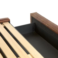 Cigar King Leather Storage Bed - Rawhide Brown